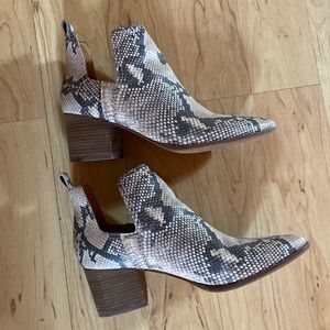 Lucky Brand snakeskin Booties